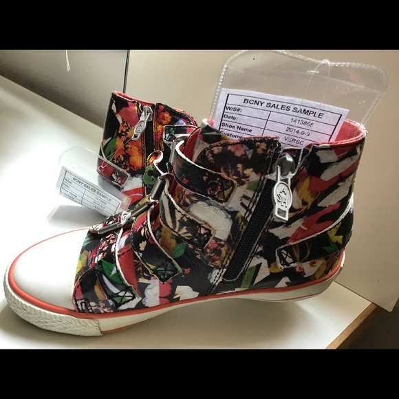 Ash Kids 13 Printed Leather & Buckles Hi-Tops - Picture 3 of 8
